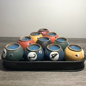 Antique Billiards Candle Set